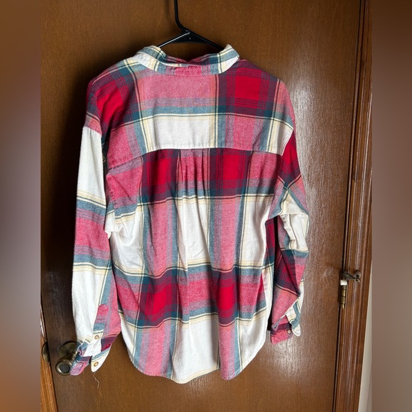 Vintage Eddie Bauer 80’s Plaid Long Sleeve Flannel Button Down Shirt - Picture 2 of 4